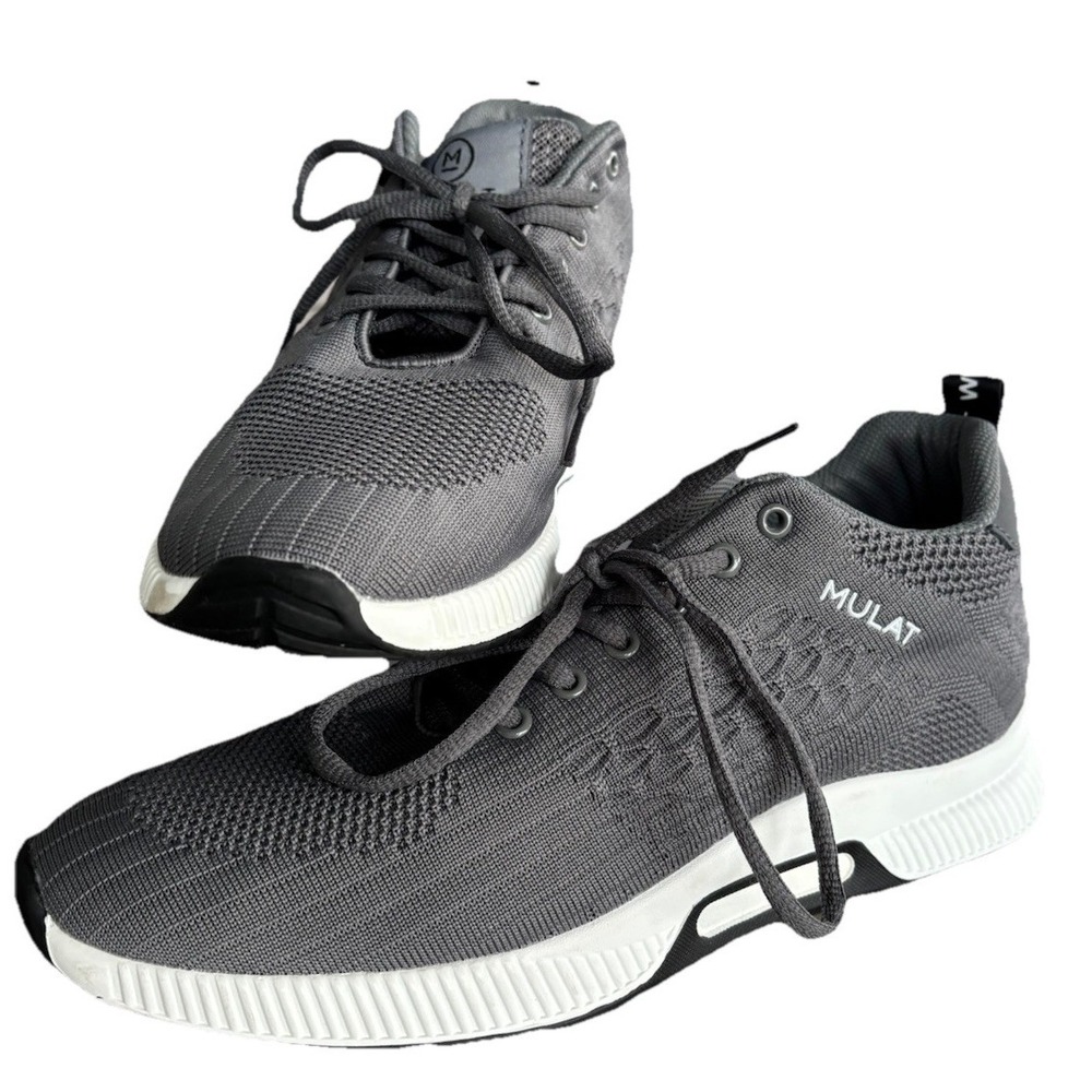 Mulat Ultraplex Running Shoes Men US 12 Grey 2.4 Height Boost Sneakers NEW